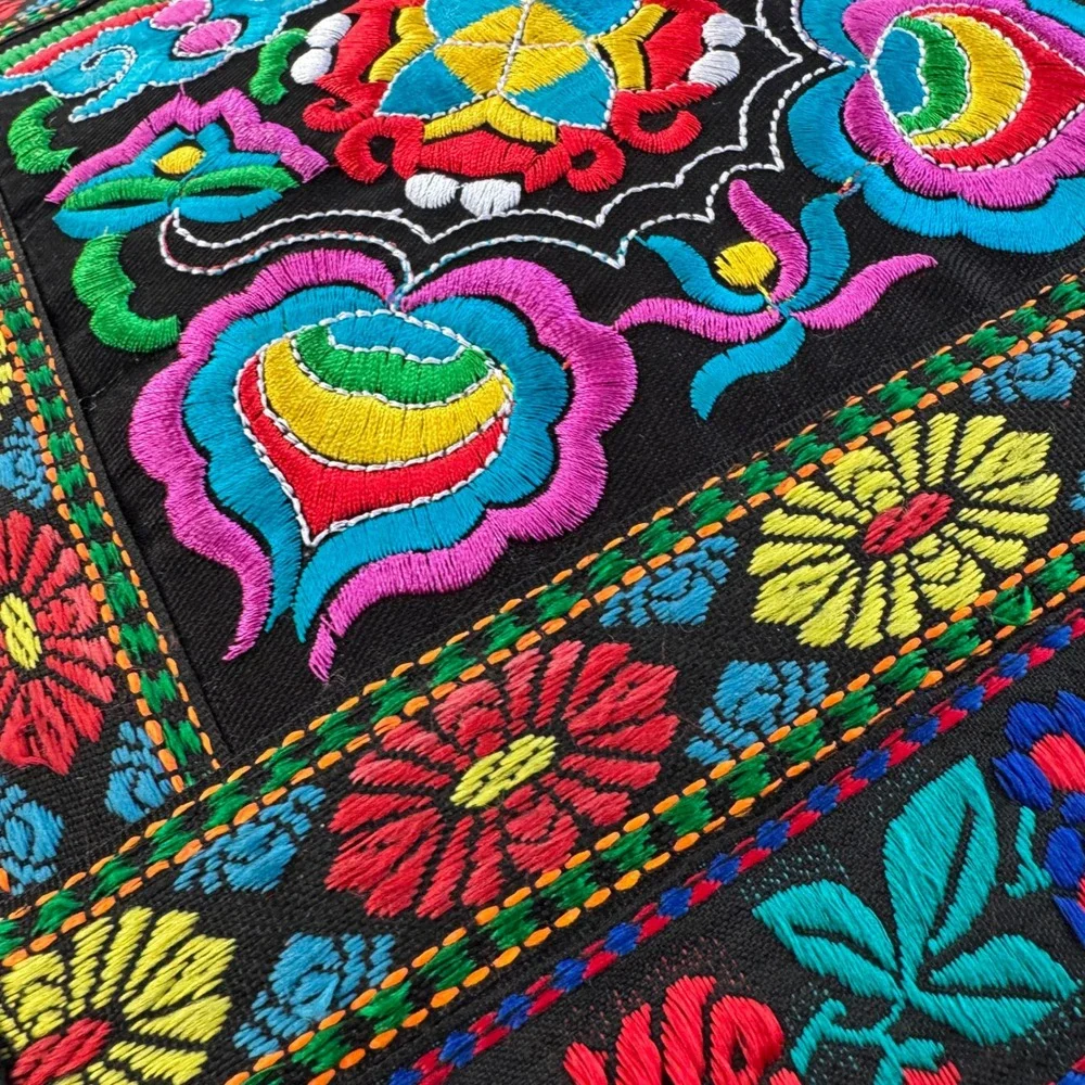 Vintage Miao Hmong Embroidered Pillow 17